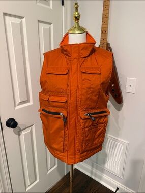 GAP Orange Multi-Pocket Utility Vest
